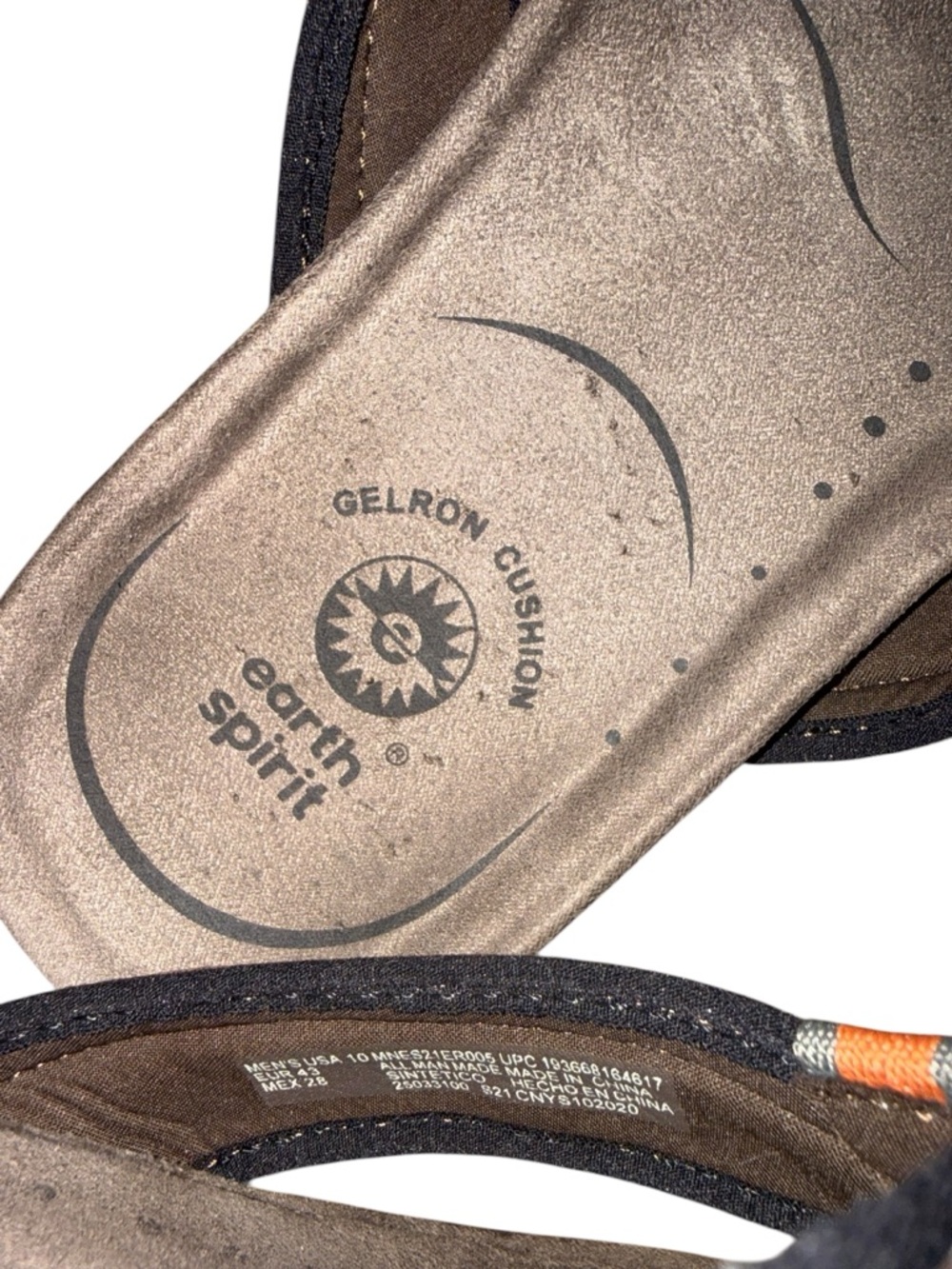 Earth Spirit Men’s Brown Flip Flop Sandals - Casual Comfort - US Size 10 - Picture 11 of 12